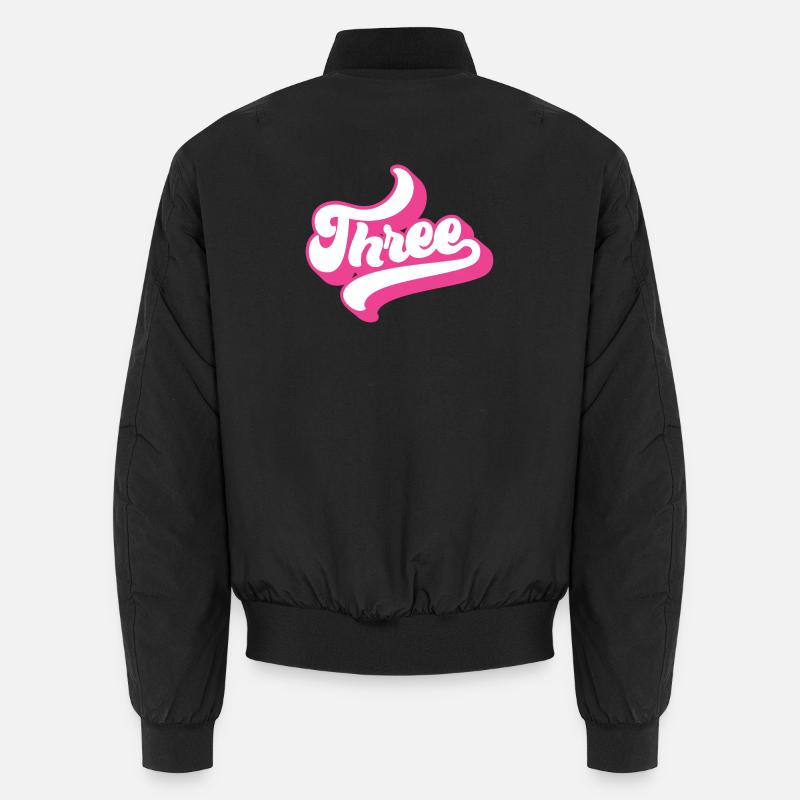 Three 3rd Birthday For Girls 3 Years Old Unisex Bomber Jacket