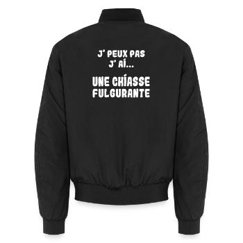J'peux pas j'ai une Chiasse Fulgurante - Bomber unisexe - noir - Dos - AI Model Male 185 light (185cm)