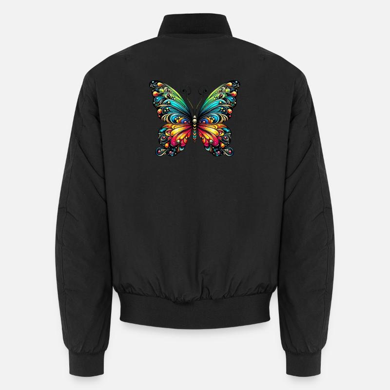 Butterfly - Unisex Bomber Jacket - black