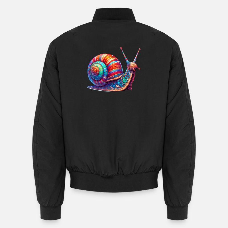 Schnecke - Unisex Bomberjacke - Schwarz