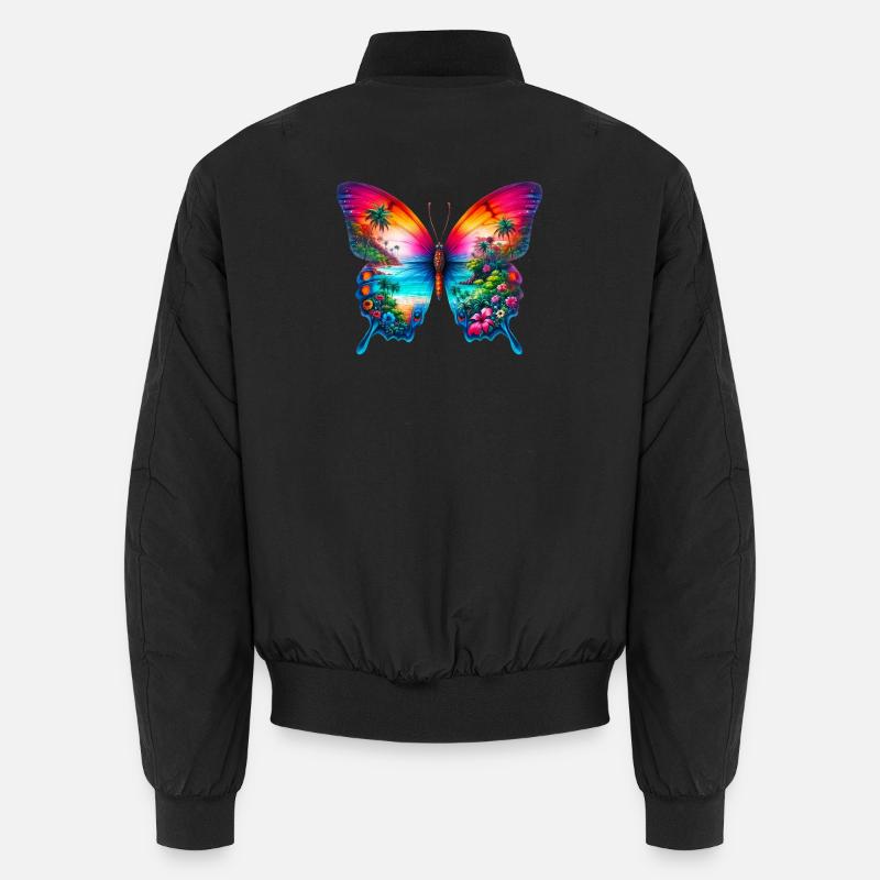 Butterfly - Unisex Bomber Jacket - black