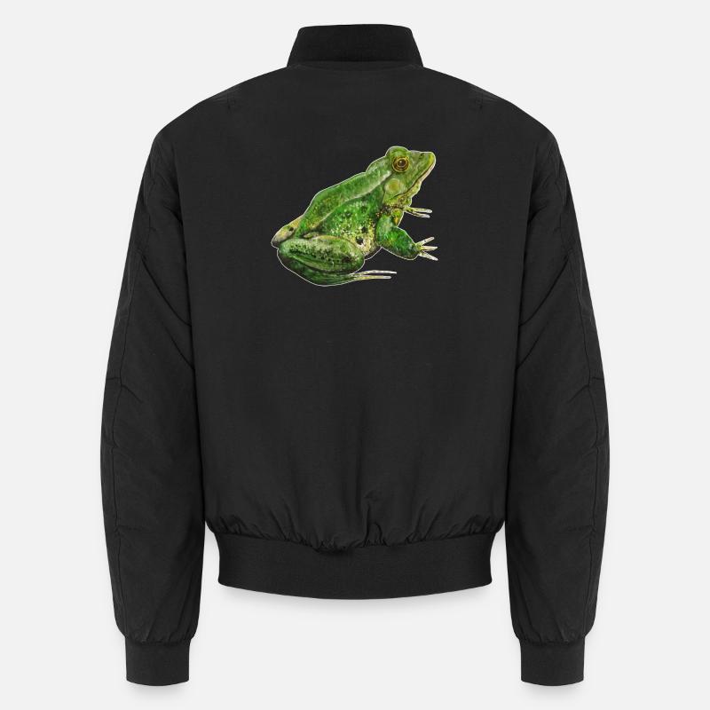 Green Frog - Unisex Bomber Jacket - black