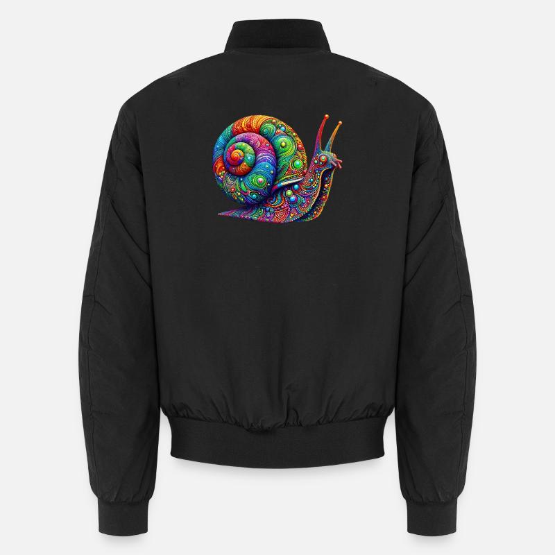 Snail - Unisex Bomber Jacket - black