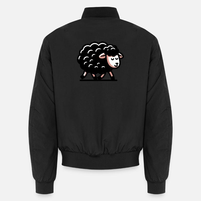 Czarna owca - Kurtka bomber unisex - czarny