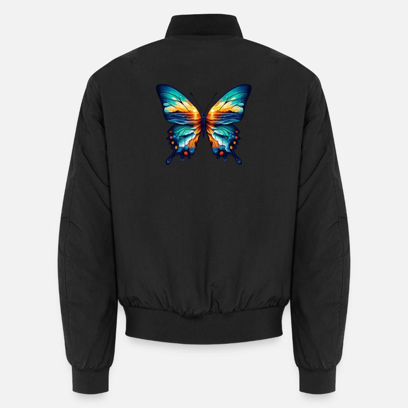 Butterfly - Unisex Bomber Jacket - black