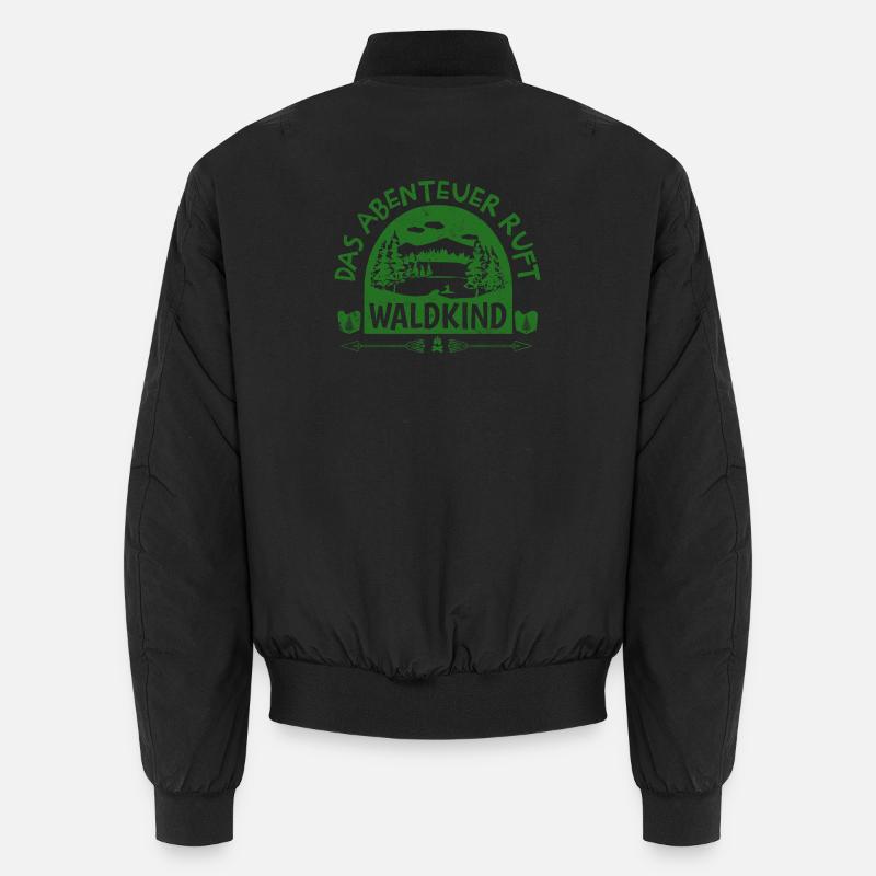 Waldkind - Das Abenteuer ruft - Unisex Bomberjacke - Schwarz
