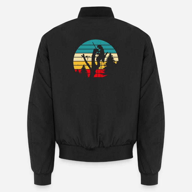 Lustiges Holzarbeiter Waldarbeiter Geschenk - Unisex Bomberjacke - Schwarz