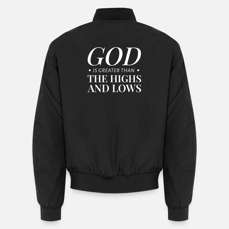 Gott Spruch Sprüche Unisex Bomberjacke