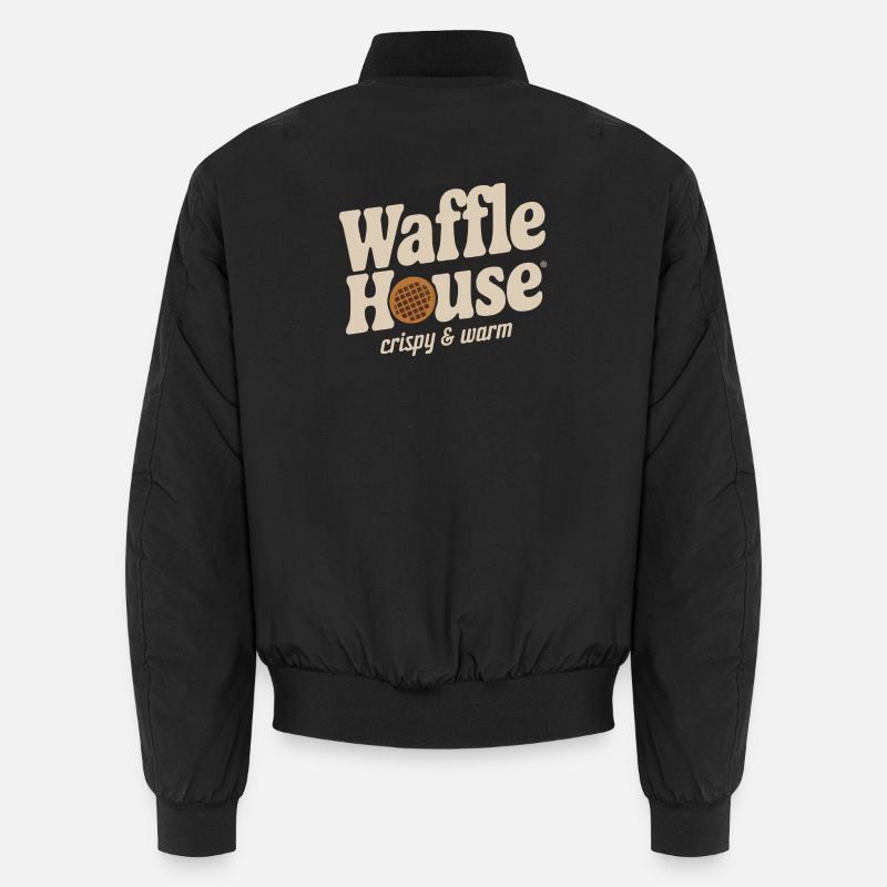 Waffle House – Crispy & Warm - Unisex Bomber Jacket - black