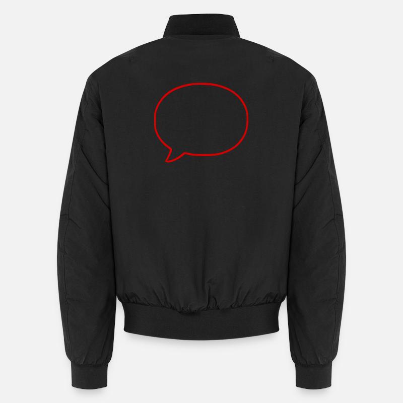 Personalize your own speech bubble comic - Unisex Bomber Jacket - black
