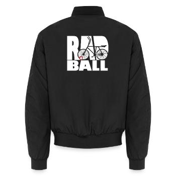 Cycling ball, cycleball, indoor cycling - Unisex Bomber Jacket - black - Back - AI Model Male 185 light (185cm)