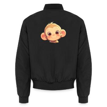Macaque Macaque - Bomber unisexe - noir - Dos - AI Model Male 185 light (185cm)