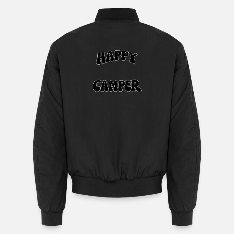 Cheerful camping lettering Unisex Bomber Jacket