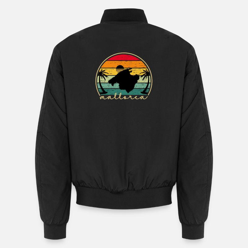 Mallorca Vintage Sunset Island Retro Design Unisex Bomber Jacket