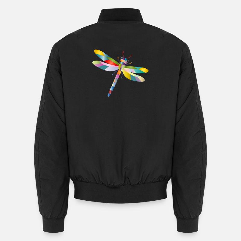 Bunte Libelle Regenbogen Stil  Unisex Bomberjacke