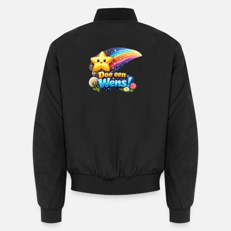 Wunschstern und Regenbogenblüte Unisex Bomberjacke