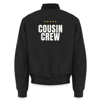 Réunion de Cousin Crew Cousins Family Matching - Bomber unisexe - noir - Dos - AI Model Male 185 light (185cm)