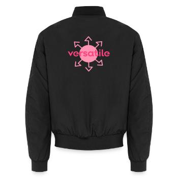 vielseitig - Unisex Bomberjacke - Schwarz - Hinten - AI Model Male 185 light (185cm)