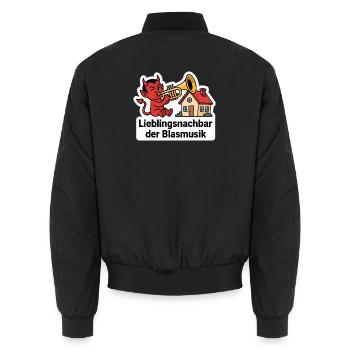 Blasmusik Trompete Nachbar Musiker Teufel T-Shirt - Unisex Bomberjacke - Schwarz - Hinten - AI Model Male 185 light (185cm)