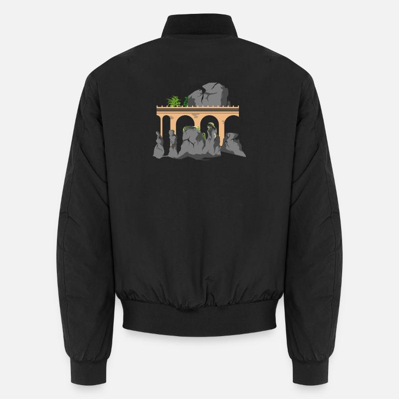 bastei saechsische schweiz berge geschenkidee Unisex Bomberjacke