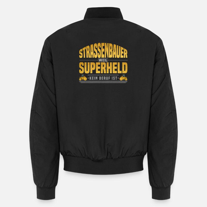 Strassenbauer Superheld Unisex Bomberjacke