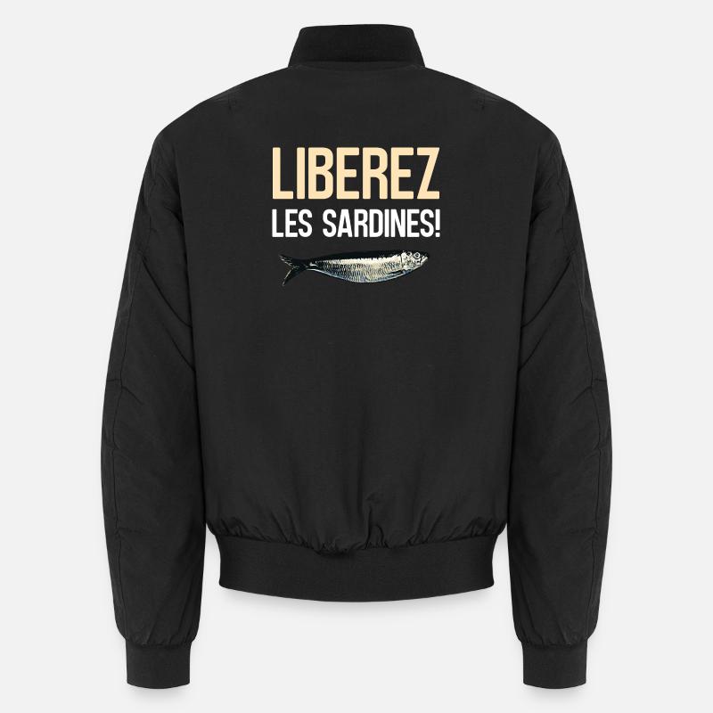 Liberez les sardines Bomber unisexe