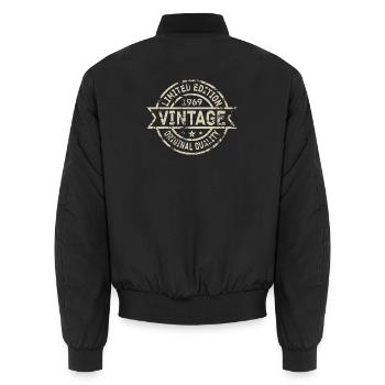 1969 Geboren Geburtstag Geburtsjahr Vintage - Unisex Bomberjacke - Schwarz - Hinten - AI Model Male 185 light (185cm)