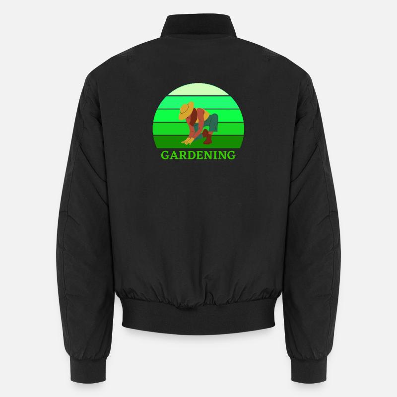 gartenarbeit, gartenarbeit, gartenarbeit, gärtner - Unisex Bomberjacke - Schwarz