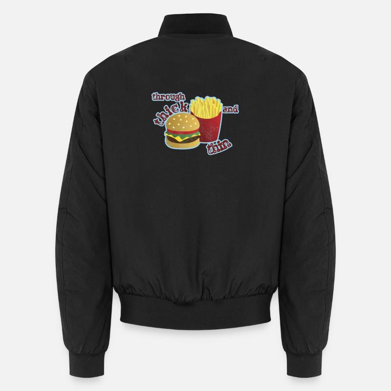 Burger mit Pommes Unisex Bomberjacke