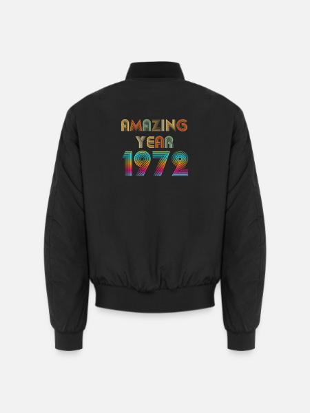 Amazing YEAR 1972 - Unisex Bomber Jacket - black