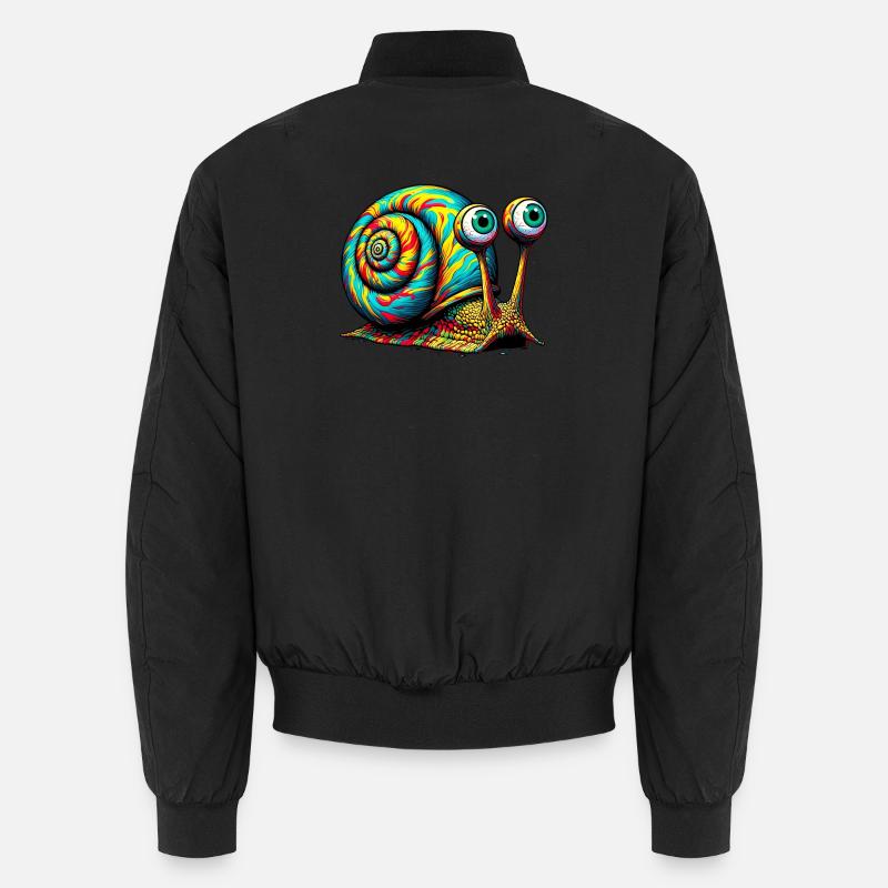 Snail - Unisex Bomber Jacket - black