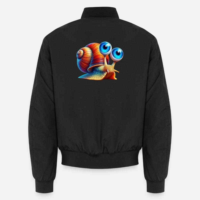 Snail - Unisex Bomber Jacket - black