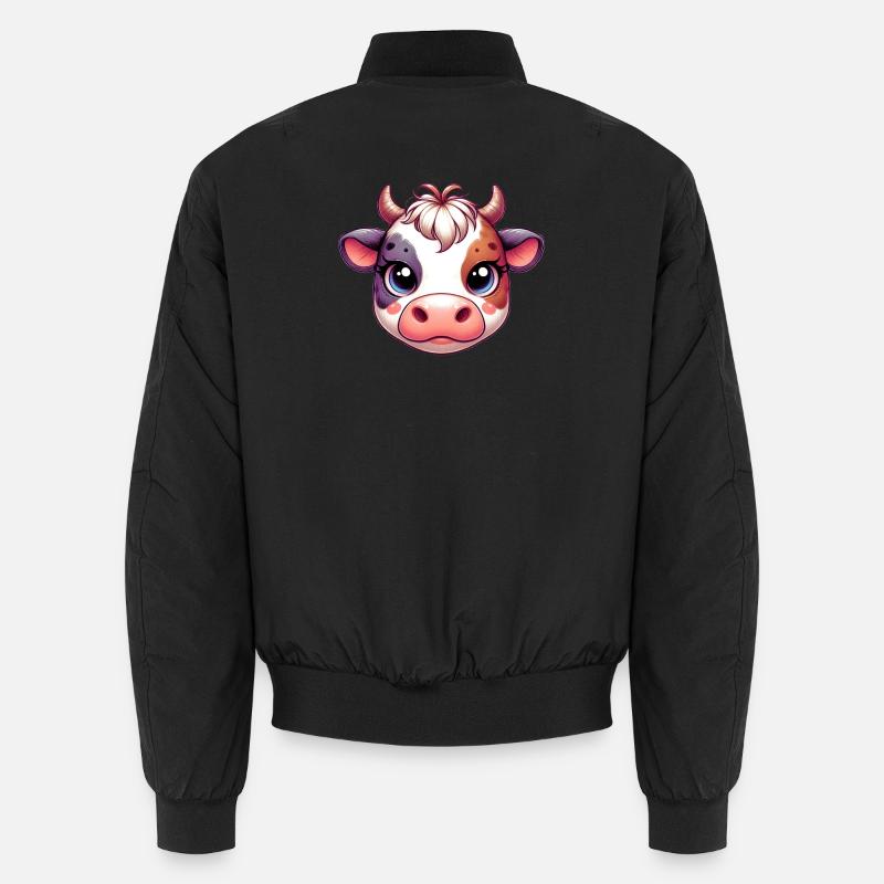 Kuh - Unisex Bomberjacke - Schwarz