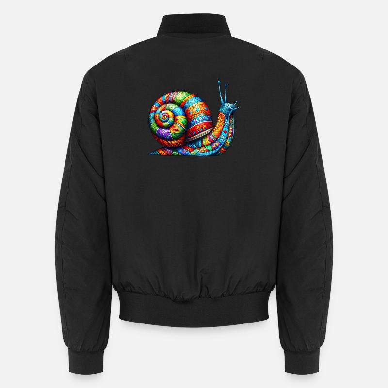 Schnecke - Unisex Bomberjacke - Schwarz