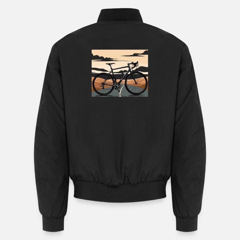 Dynamic bike in sunset Unisex Bomber Jacket