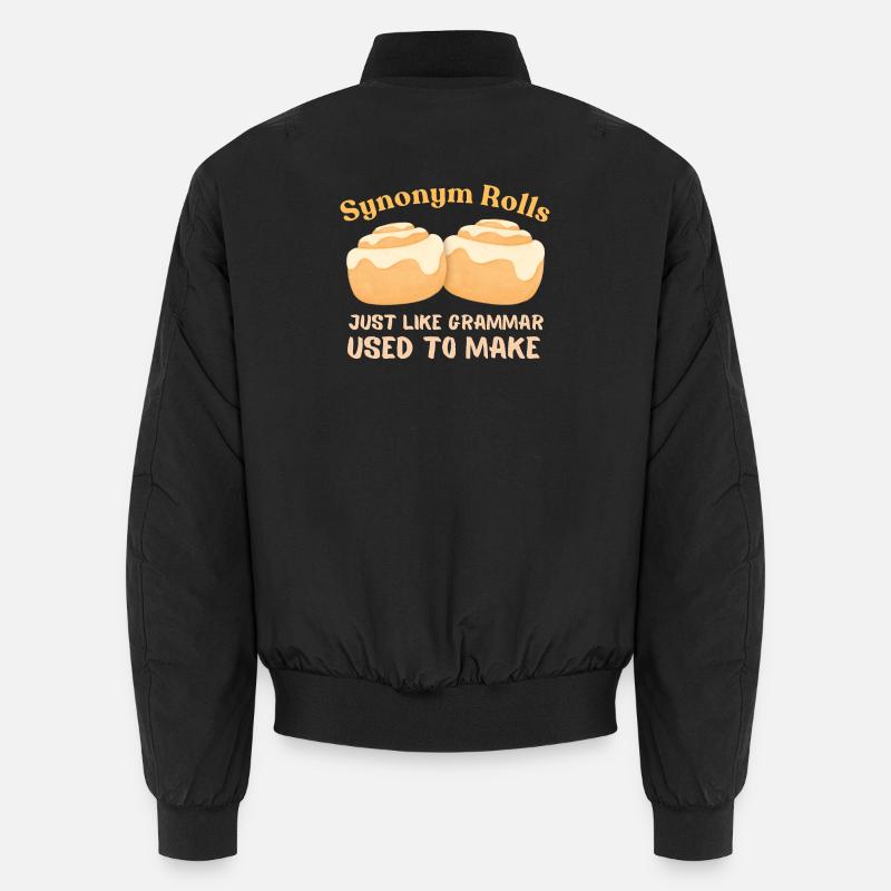Synonym Rolls Grammar Humor Design Unisex Bomber Jacket