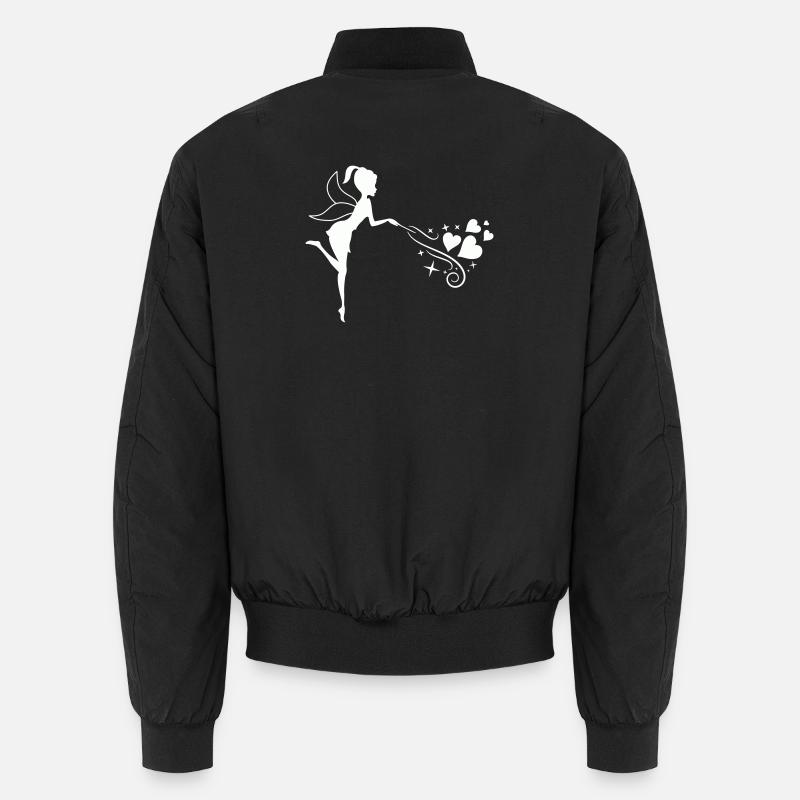 Märchenhafte Fee mit Herzmagie Unisex Bomberjacke