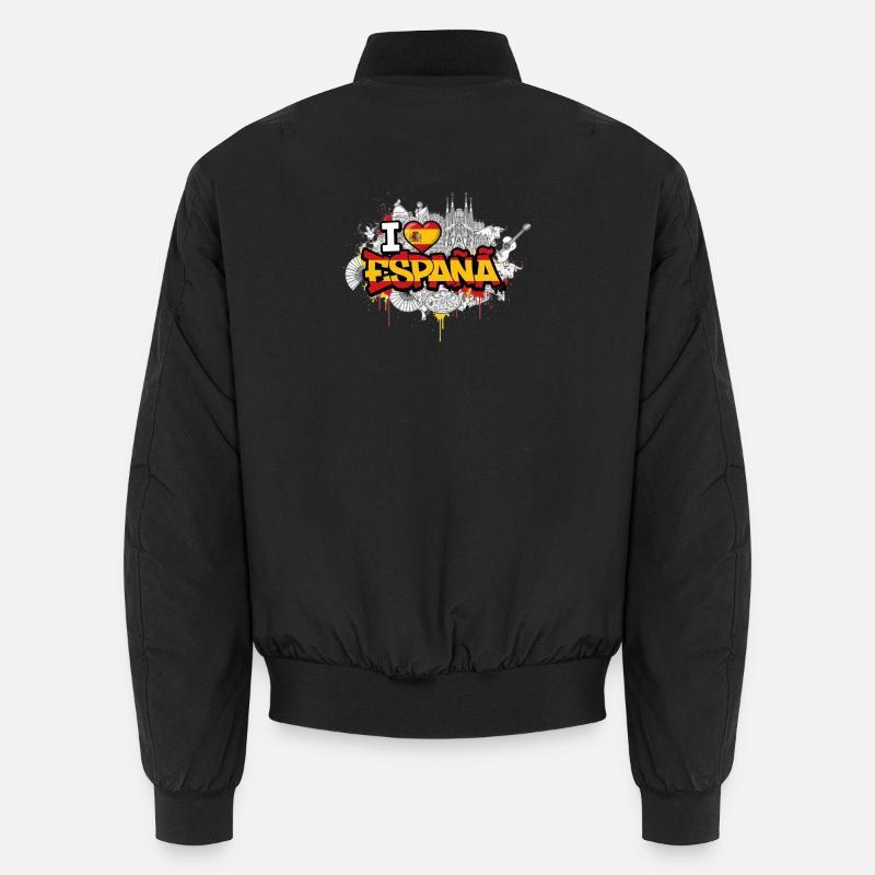 Vibrant Graffiti Espagne drapeau Love Design Bomber unisexe