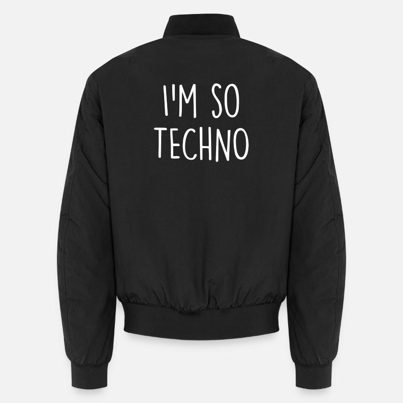 Techno - Unisex Bomberjacke - Schwarz
