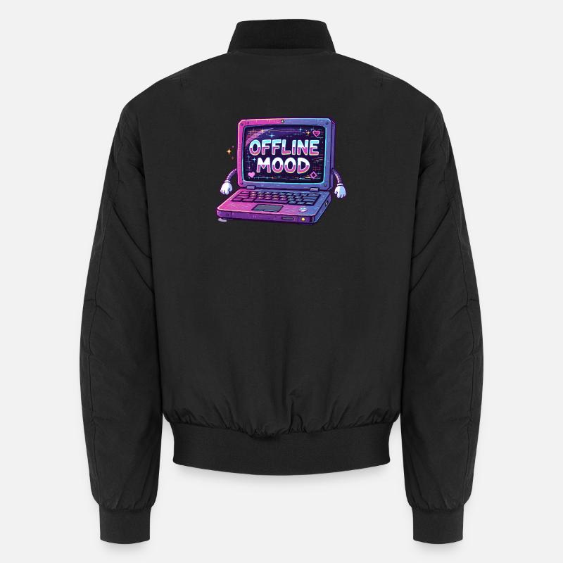 Y2K Retro – Offline Mood - Unisex Bomber Jacket - black