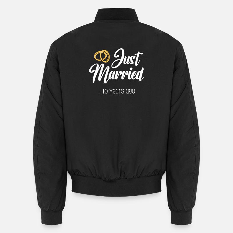 Just Married 10 Jahre Ehe Verheiratet Jubiläum Unisex Bomberjacke