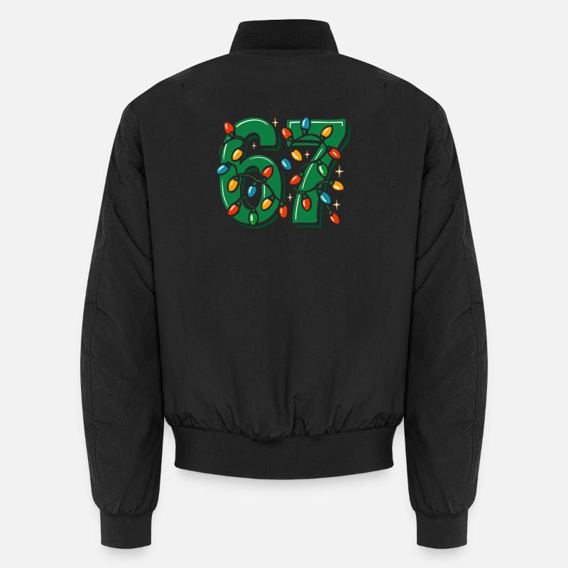 Noël 6-7 Fun 67 Numéro 6-7 6 7 Noël Six Si Bomber unisexe