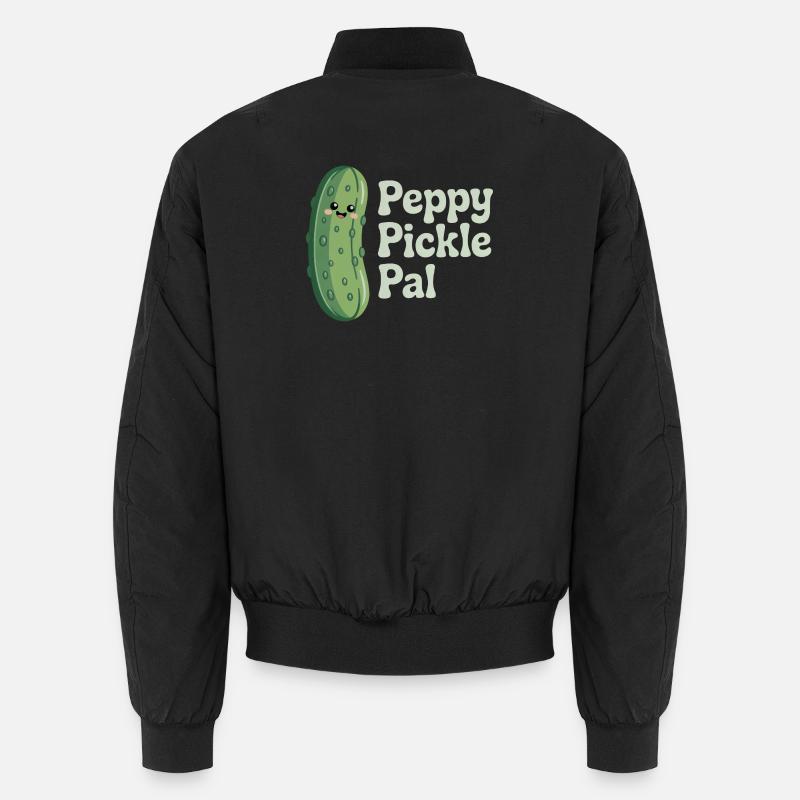 Peppy Pickle Pal - Concombre - Bomber unisexe - noir