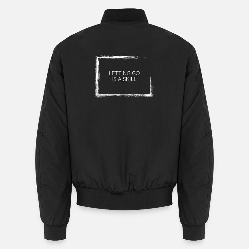 Loslassen ist ein minimalistisches Te-Design! Unisex Bomberjacke