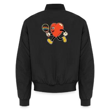 Le cœur dans la pagaie - Bomber unisexe - noir - Dos - AI Model Male 185 light (185cm)