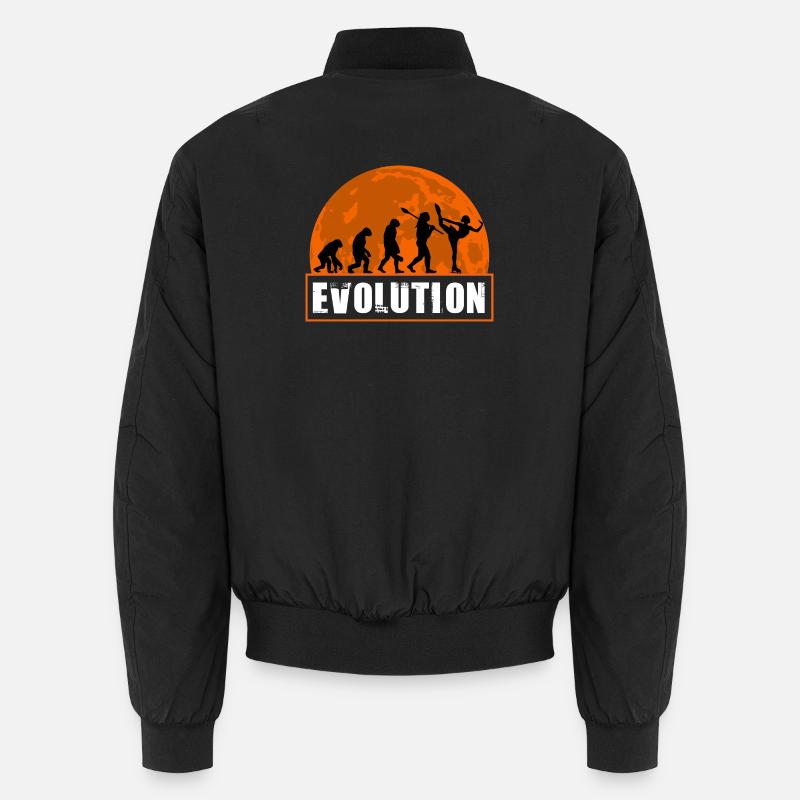 Evolution of Figure Skating Retro Figure Skater Unisex Bomber Jacket