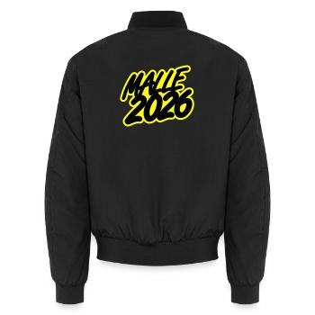 Malle 2026 - Unisex Bomber Jacket - black - Back - AI Model Male 185 light (185cm)