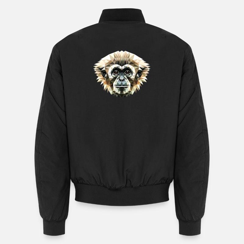 Gibbon Singe Mainblanche Gibbon Singe Lar mignon Bomber unisexe
