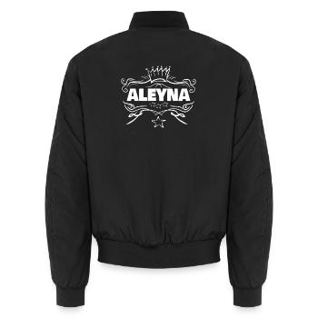 Aleyna en femme - Bomber unisexe - noir - Dos - AI Model Male 185 light (185cm)