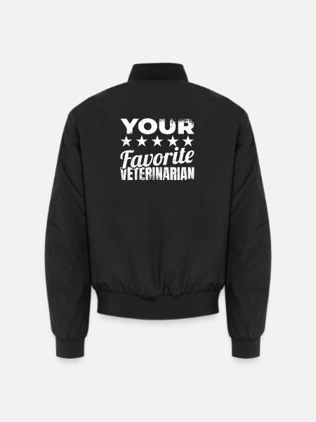 Veterinary saying - Unisex Bomber Jacket - black